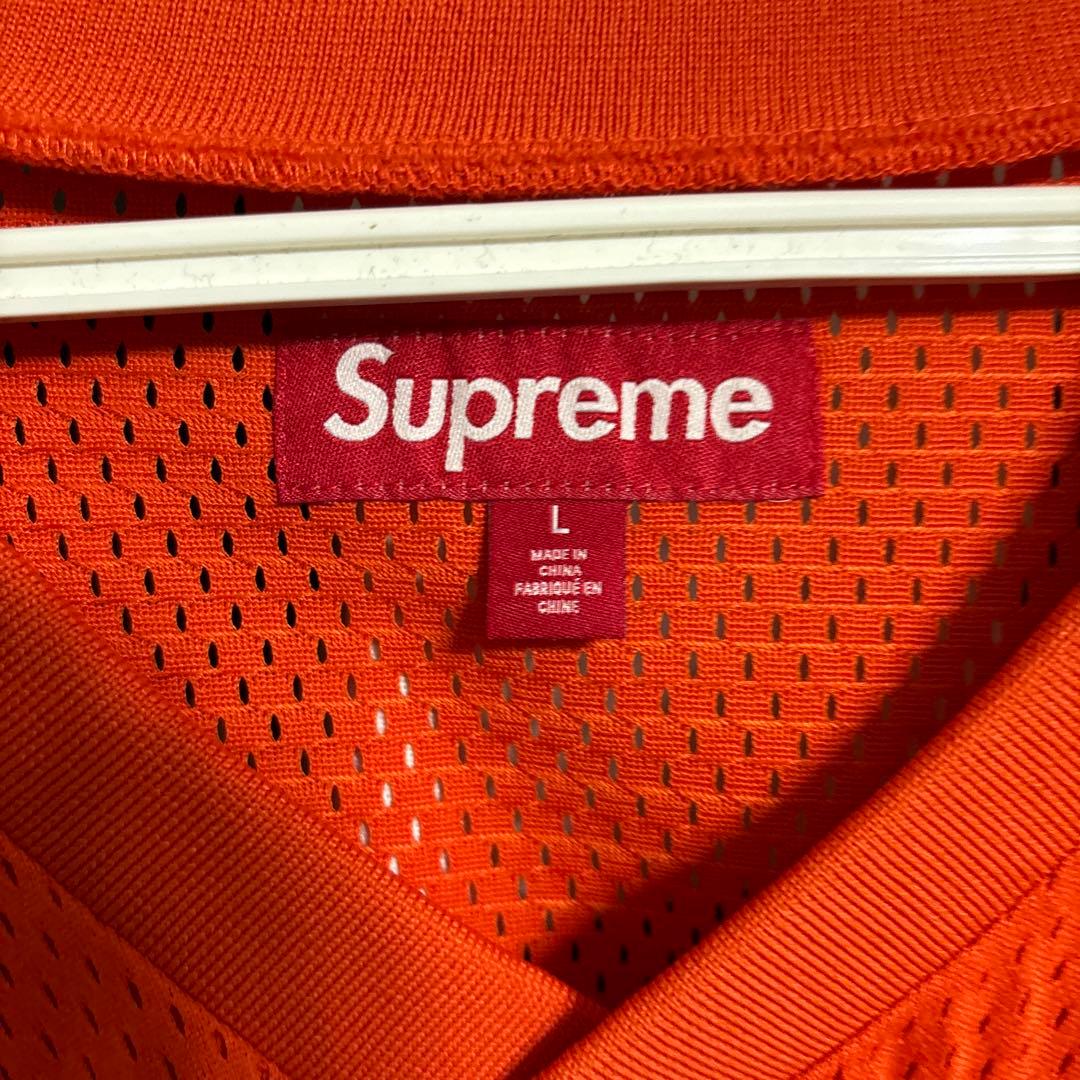 愛*ん様 Supreme シュプリーム　メッシュシャツ 52番 オレンジLサイズ