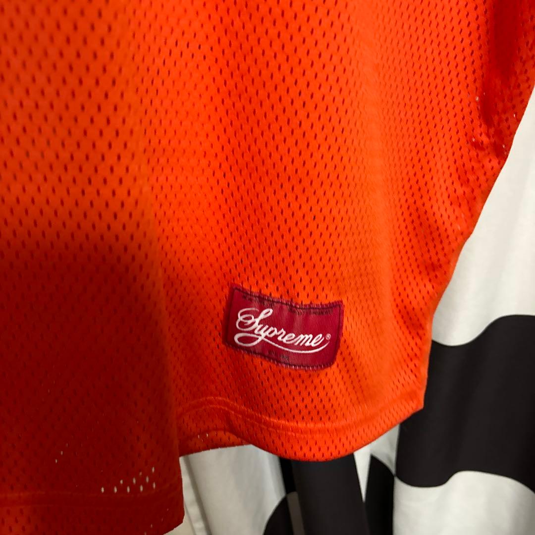 愛*ん様 Supreme シュプリーム　メッシュシャツ 52番 オレンジLサイズ