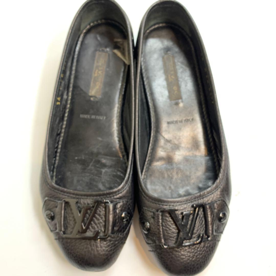 ルイヴィトン　サイズ表記「34」22センチ　ブラックフラットシューズ