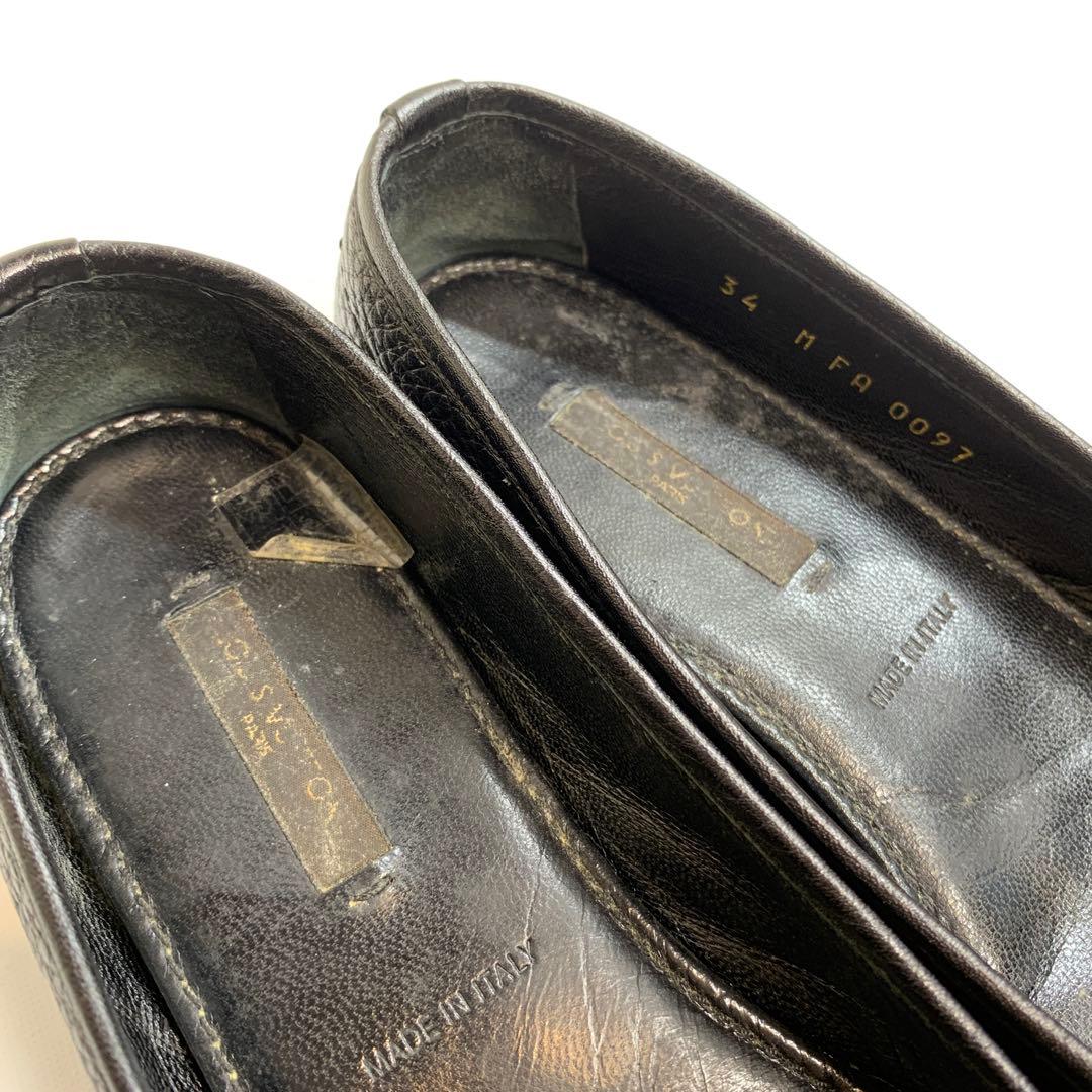 ルイヴィトン　サイズ表記「34」22センチ　ブラックフラットシューズ