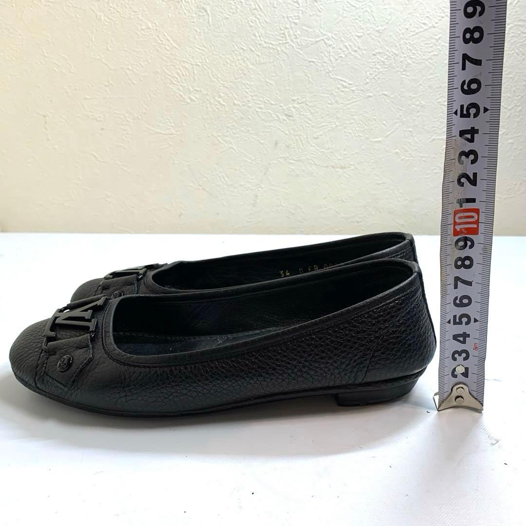 ルイヴィトン　サイズ表記「34」22センチ　ブラックフラットシューズ