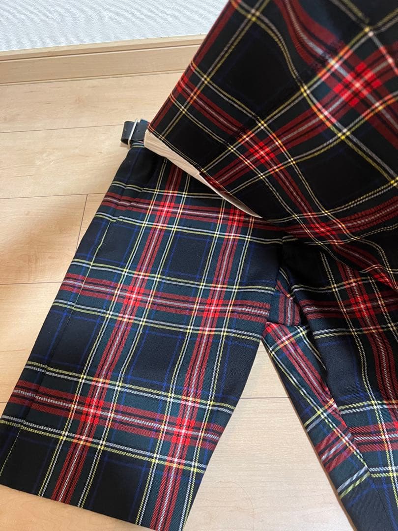 コムデギャルソンオムプリュス プリーツタータンチェックキュロットパンツ