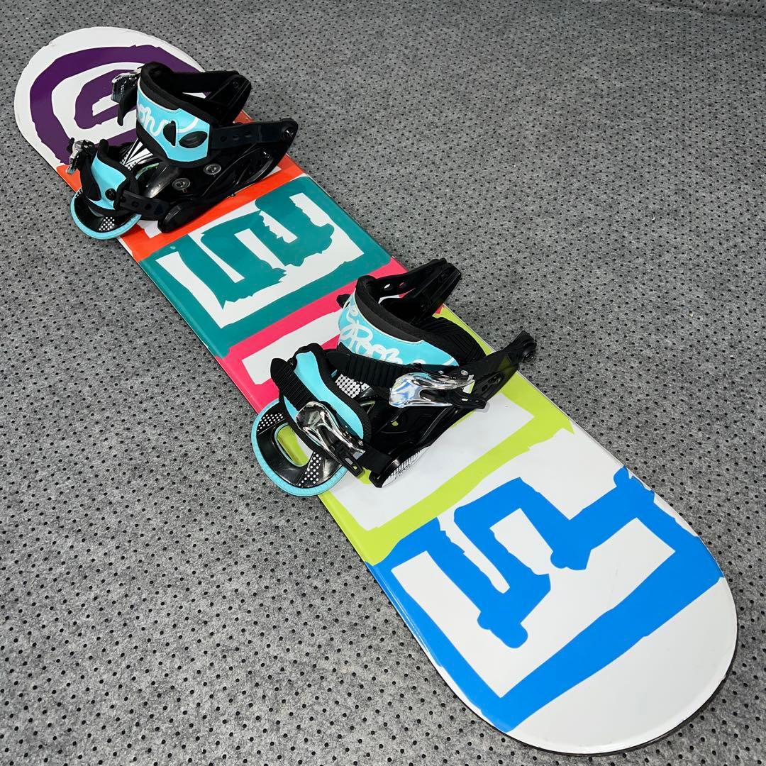 ５回使用 キッズスノーボード 105cm SLQ×バイン×レースブーツ