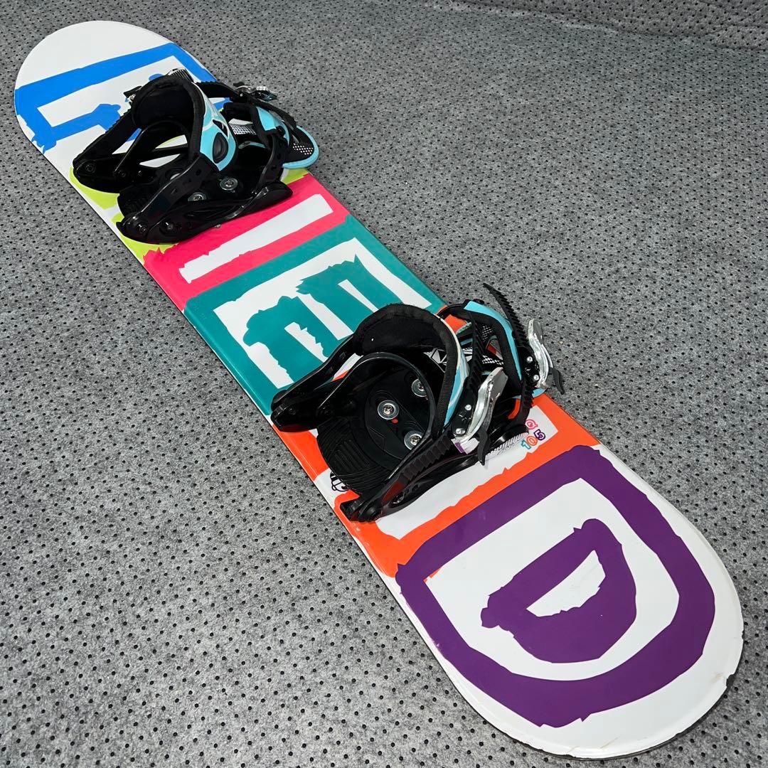 ５回使用 キッズスノーボード 105cm SLQ×バイン×レースブーツ