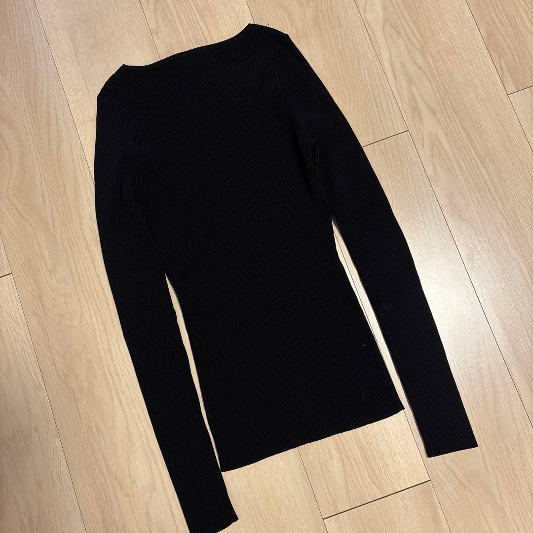 トップス Theory Wooster Crepe Knit Vneck Rib PO