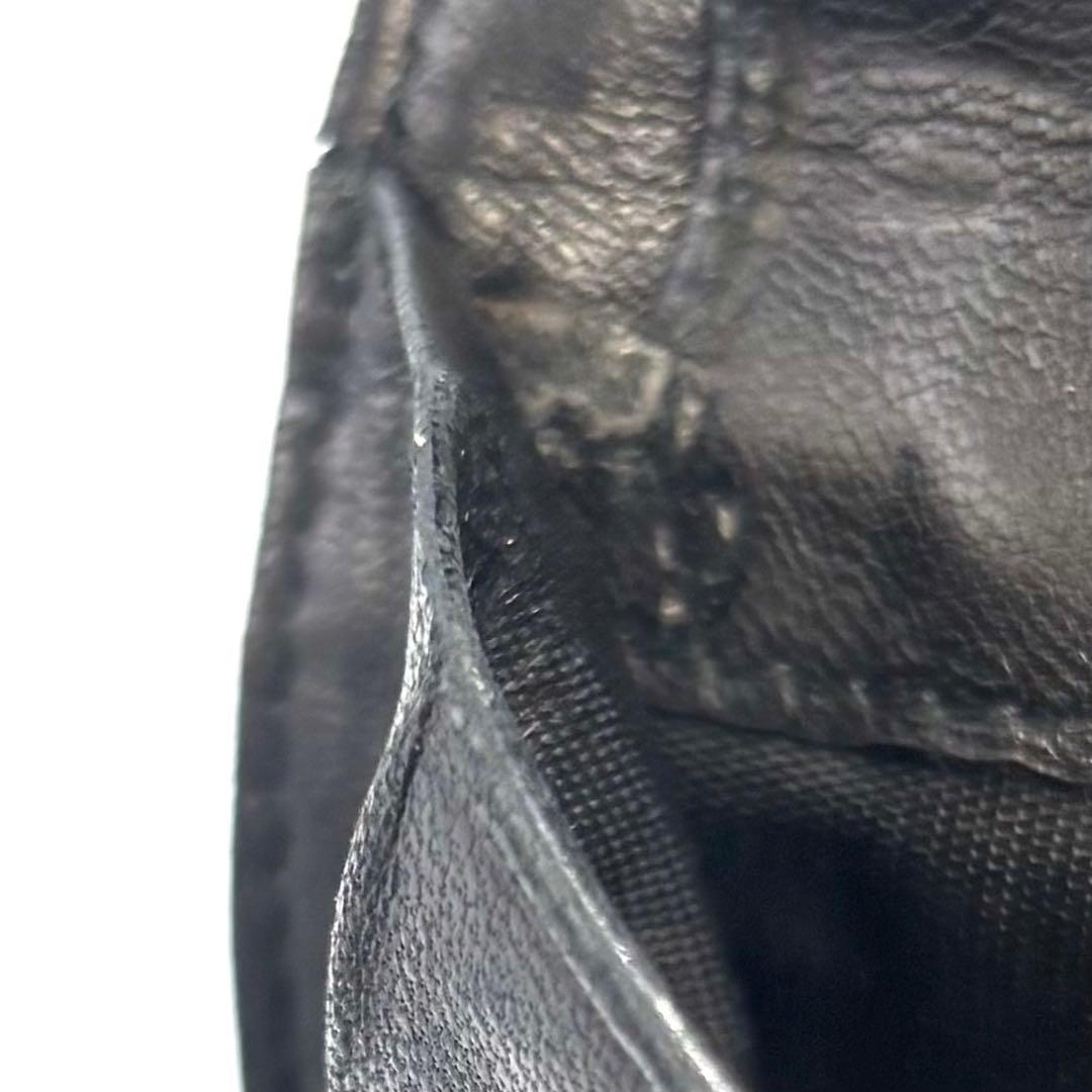 美品　プラダ　ナイロン/レザーブラック三つ折り財布　三角ロゴ　レディース　メンズ