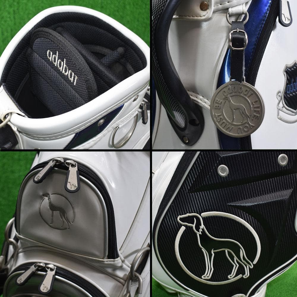 h*i様 adabad/アダバット ゴルフ キャディバッグ９型【ホワイト】中古！