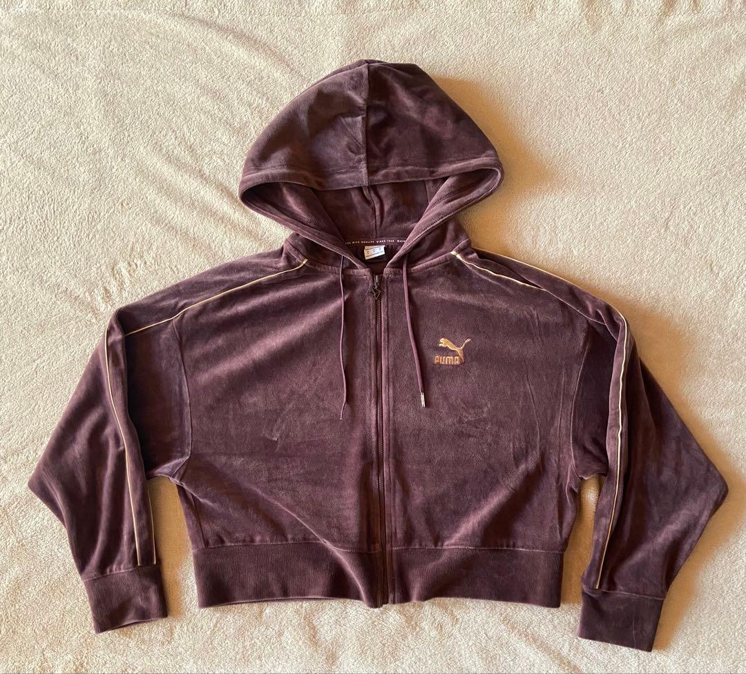 【人気色】PUMA ベロア トラックジャケット セットアップ