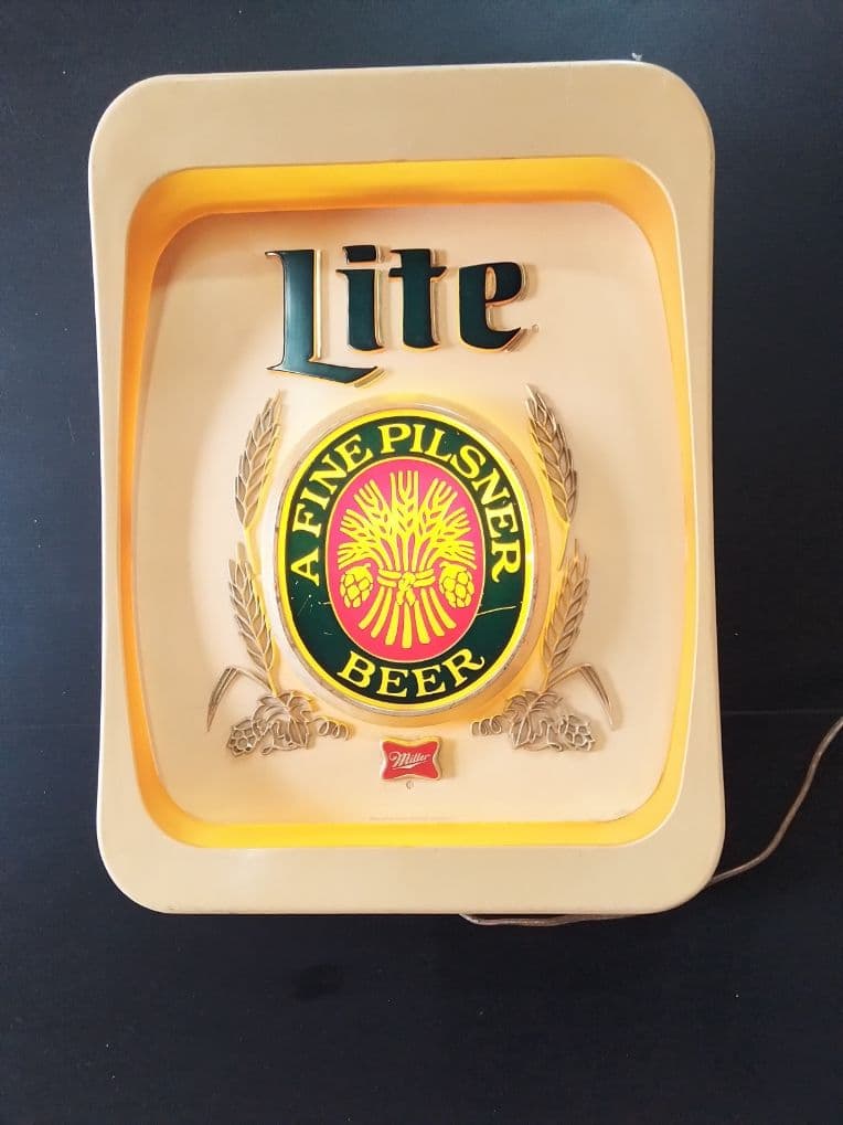 ミラービール　ミラーライト　電飾サイン