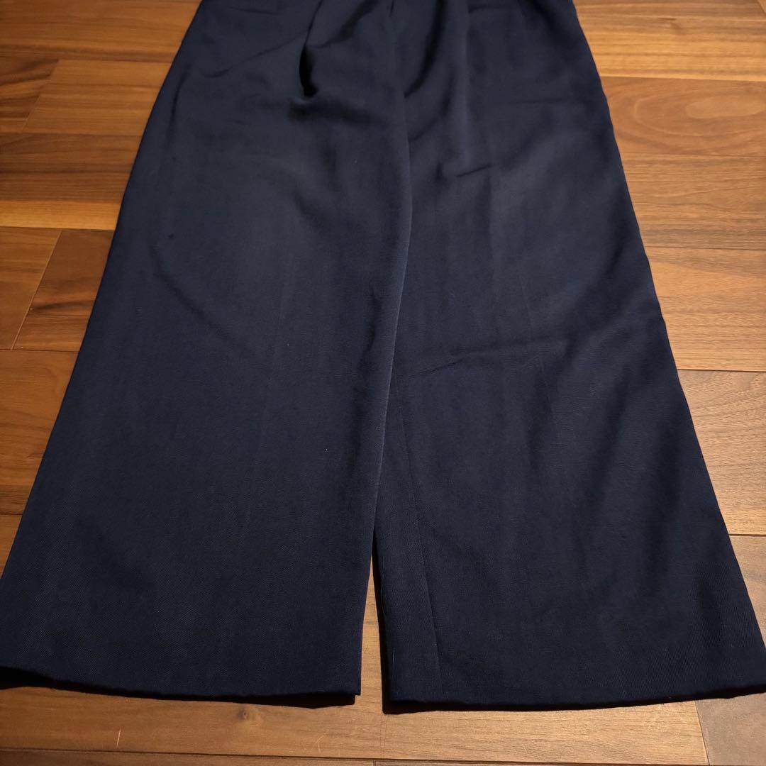 50s 60s レーヨンギャバジンスラックス　紺