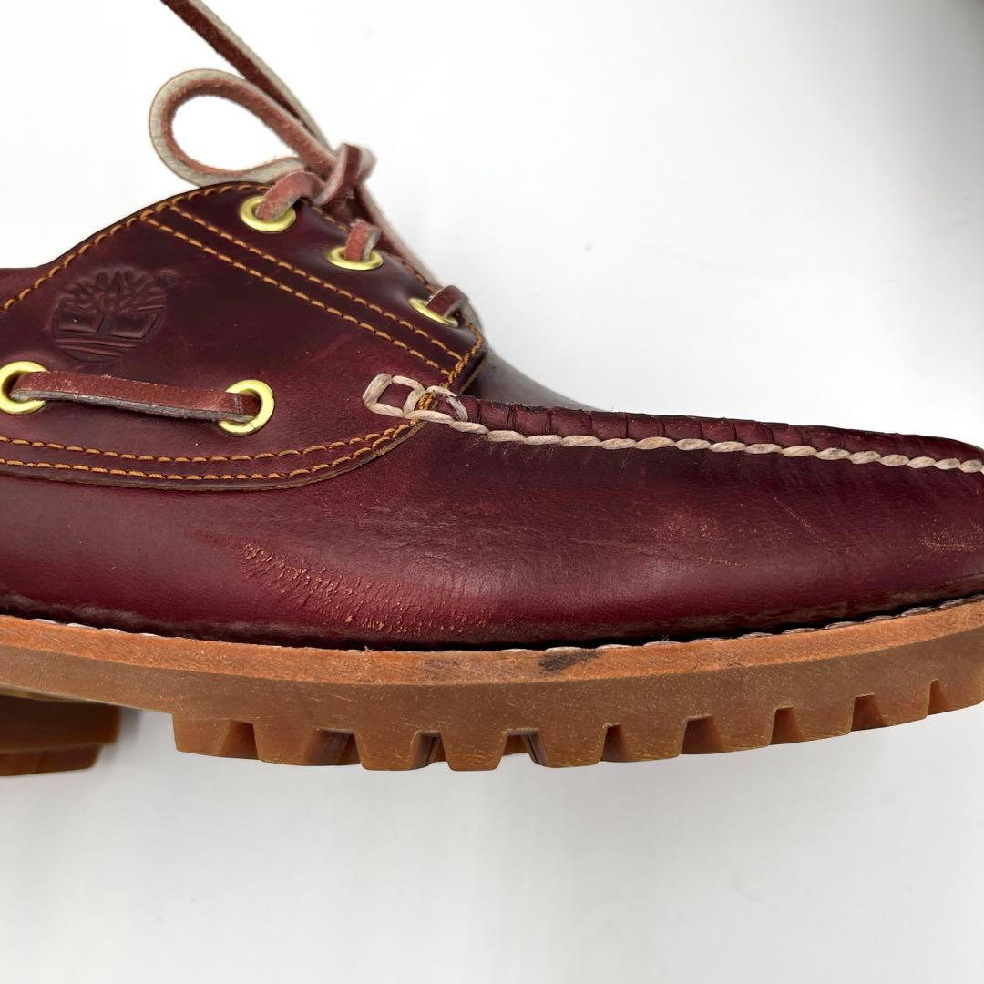 【美品】Timberland　モカシン25cm デッキシューズ3eye