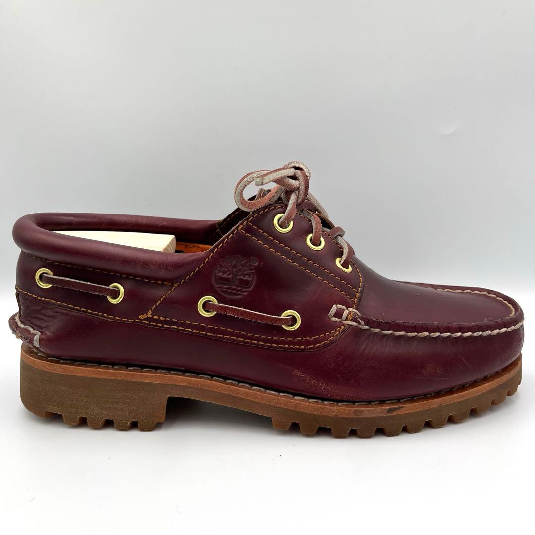 【美品】Timberland　モカシン25cm デッキシューズ3eye