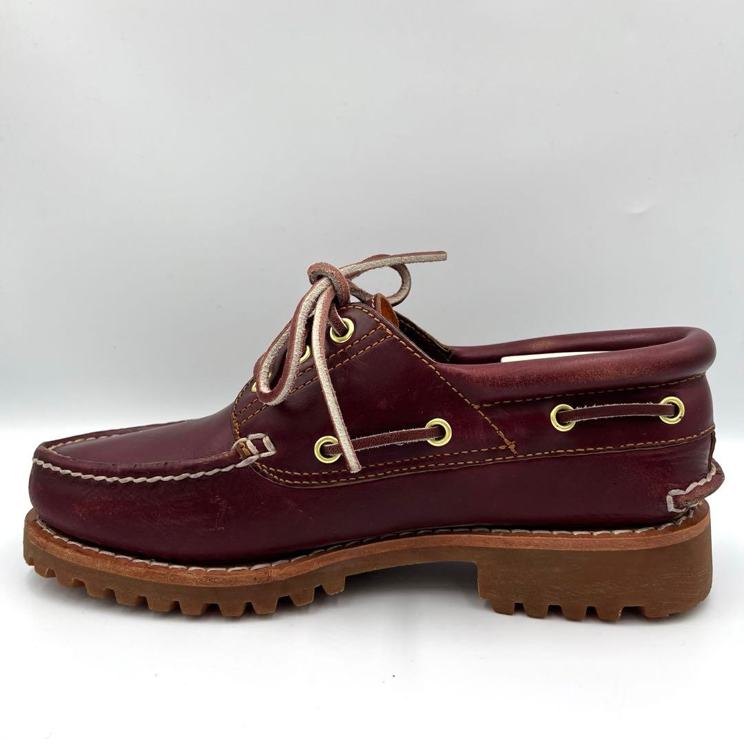 【美品】Timberland　モカシン25cm デッキシューズ3eye