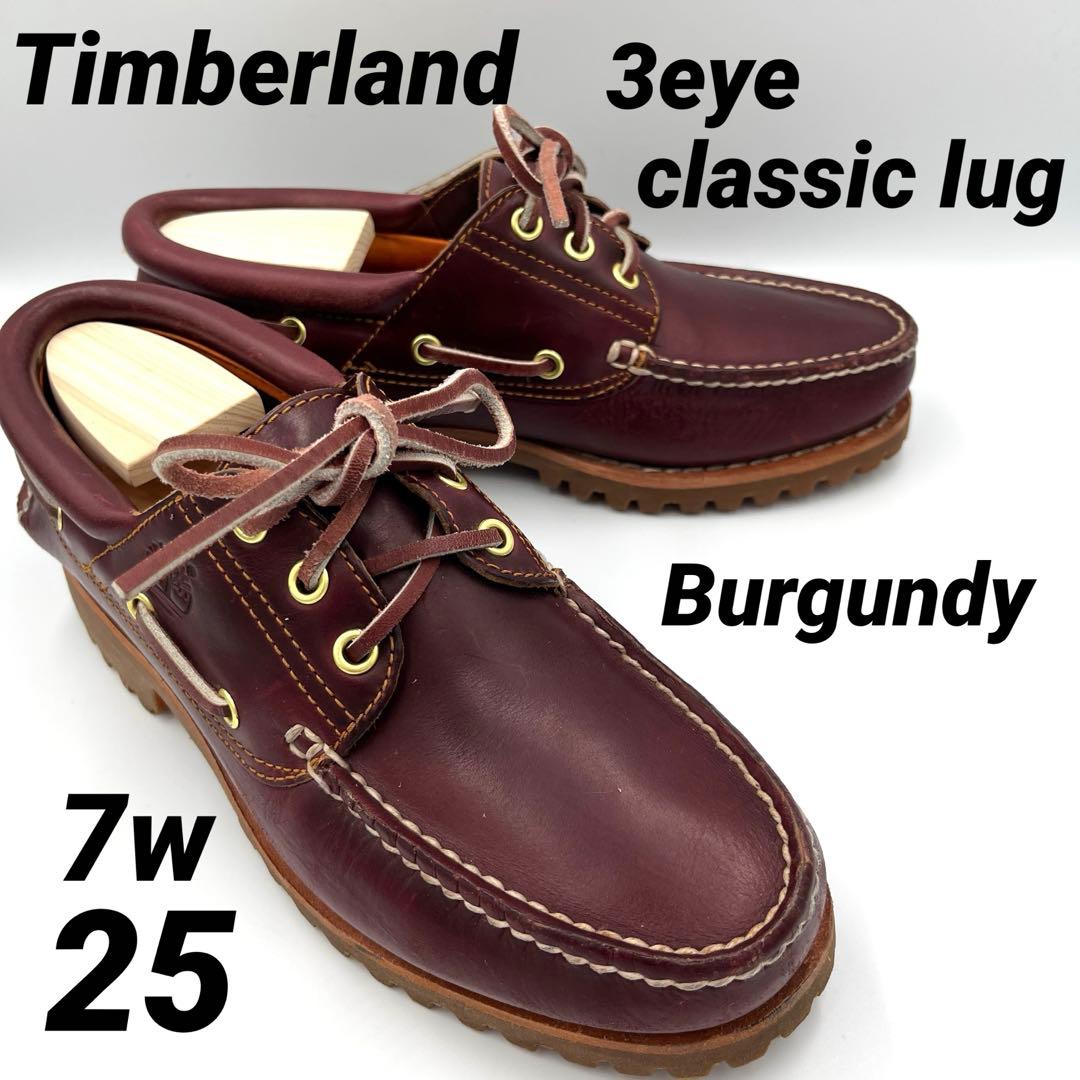 【美品】Timberland　モカシン25cm デッキシューズ3eye