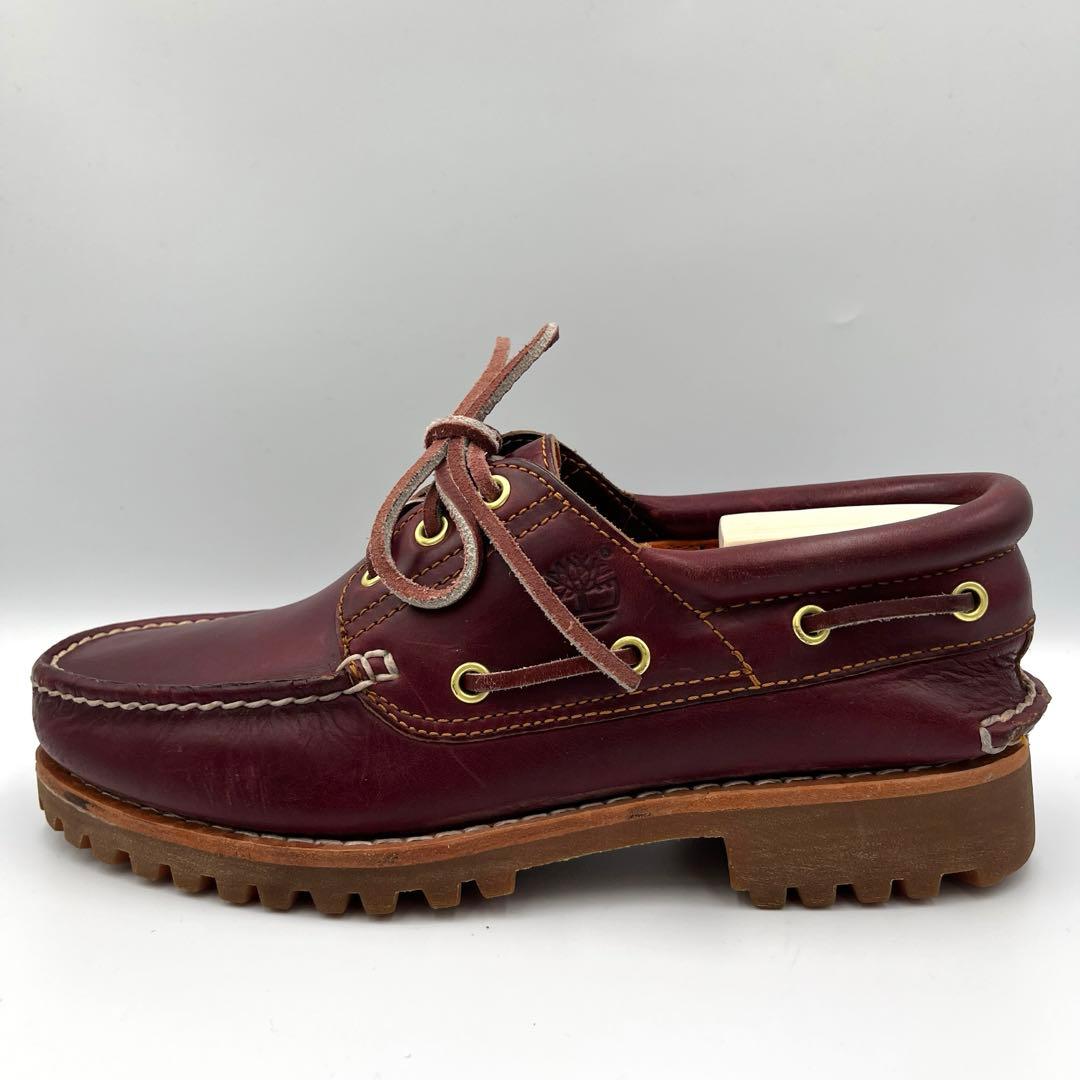 【美品】Timberland　モカシン25cm デッキシューズ3eye