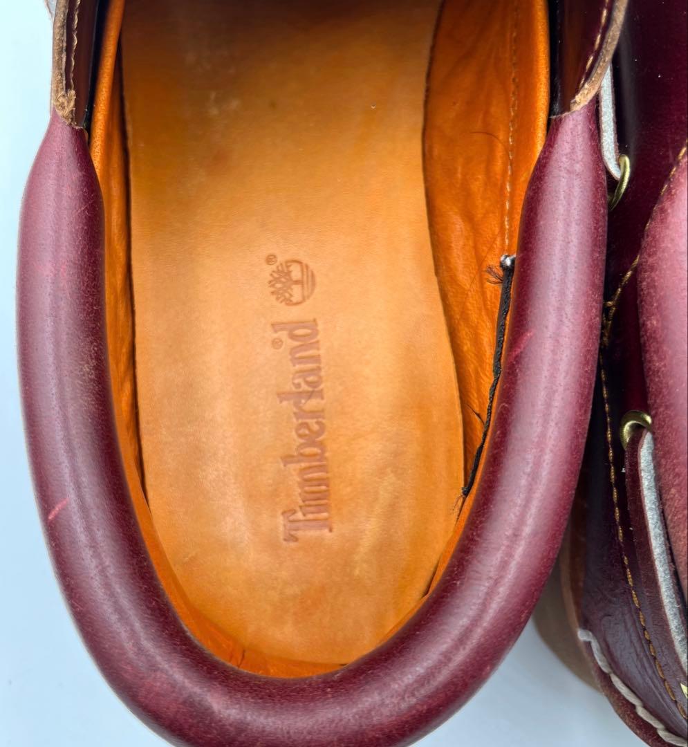 【美品】Timberland　モカシン25cm デッキシューズ3eye