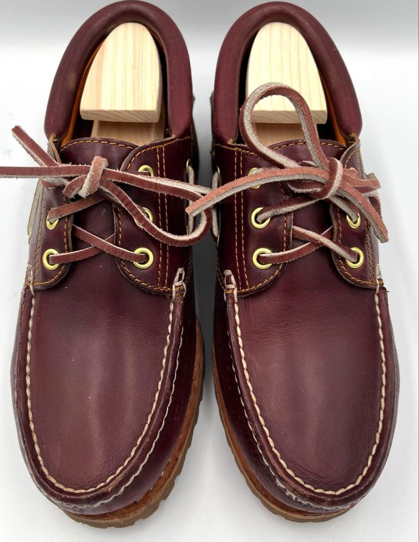 【美品】Timberland　モカシン25cm デッキシューズ3eye