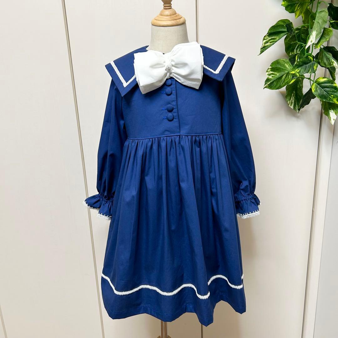 ♡断捨離中　サイズ110青系、サイズ120赤系ワンピース　2着セット