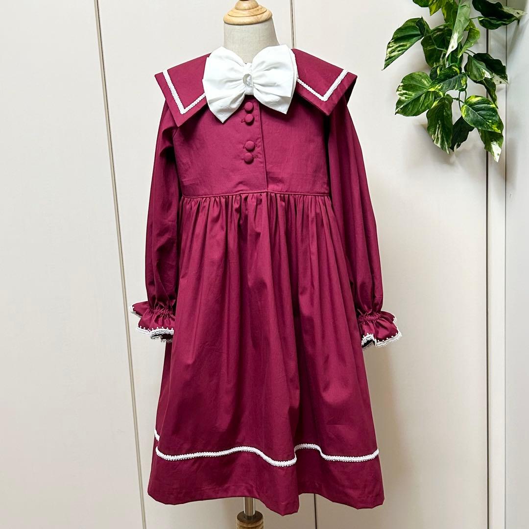 ♡断捨離中　サイズ110青系、サイズ120赤系ワンピース　2着セット