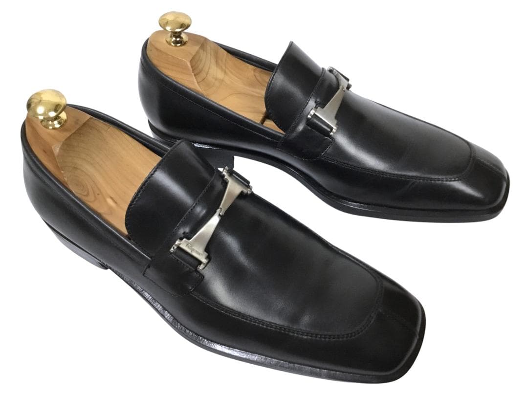 新品 フェラガモ ビットローファー 6EE ブラック STUDIO イタリア製