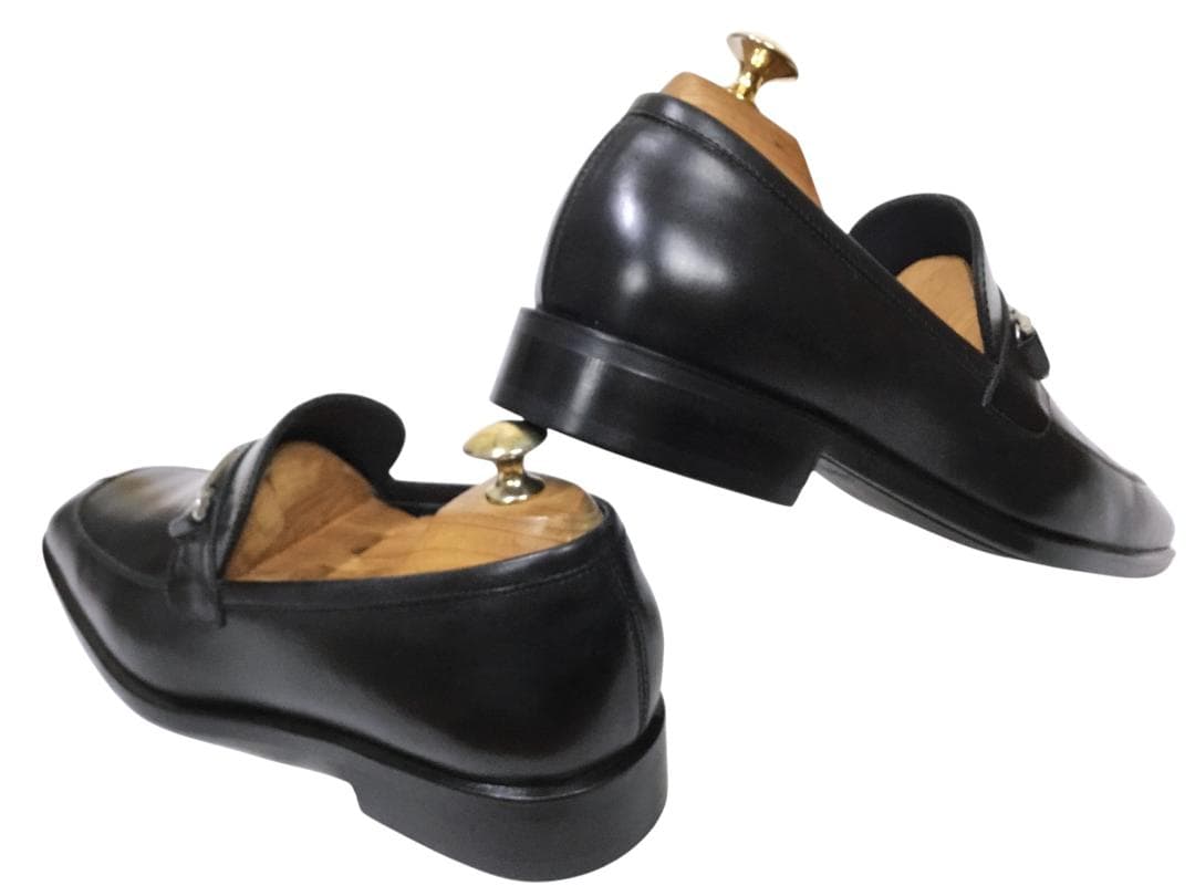 新品 フェラガモ ビットローファー 6EE ブラック STUDIO イタリア製