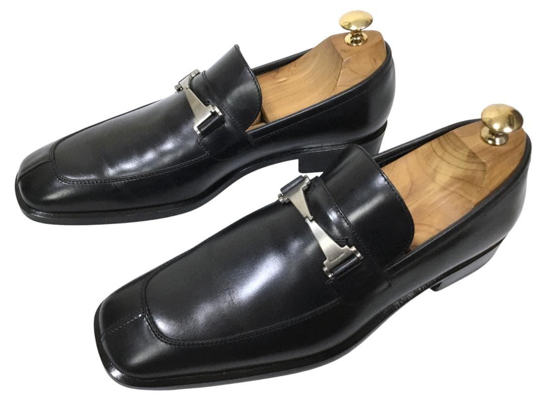 新品 フェラガモ ビットローファー 6EE ブラック STUDIO イタリア製