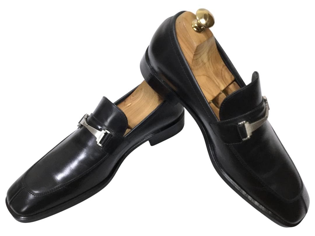 新品 フェラガモ ビットローファー 6EE ブラック STUDIO イタリア製