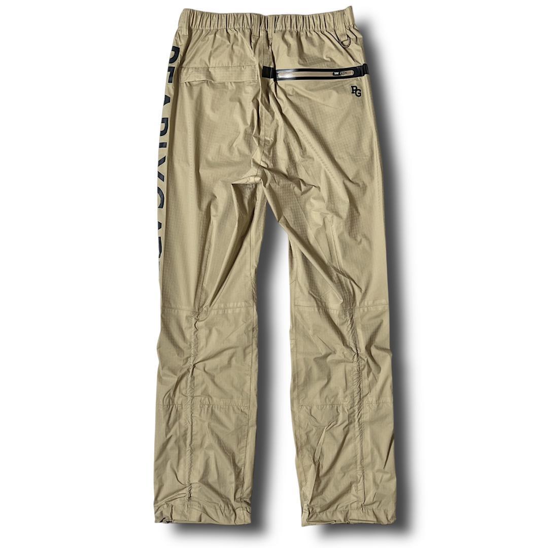ベージュ 定価27,500円 新品 パーリーゲイツ 防水ビッグロゴレインパンツ