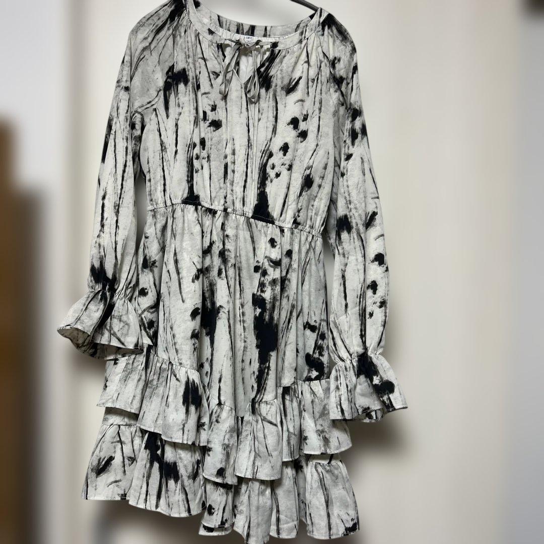 vastand ひざ丈ワンピース ラウンドネック ヴィンテージ ワンピース S