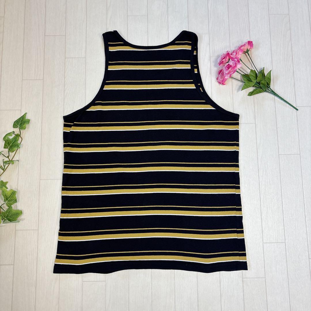 美品 フミカウチダ ボーダー オーバーサイズ タンクトップ Lサイズ