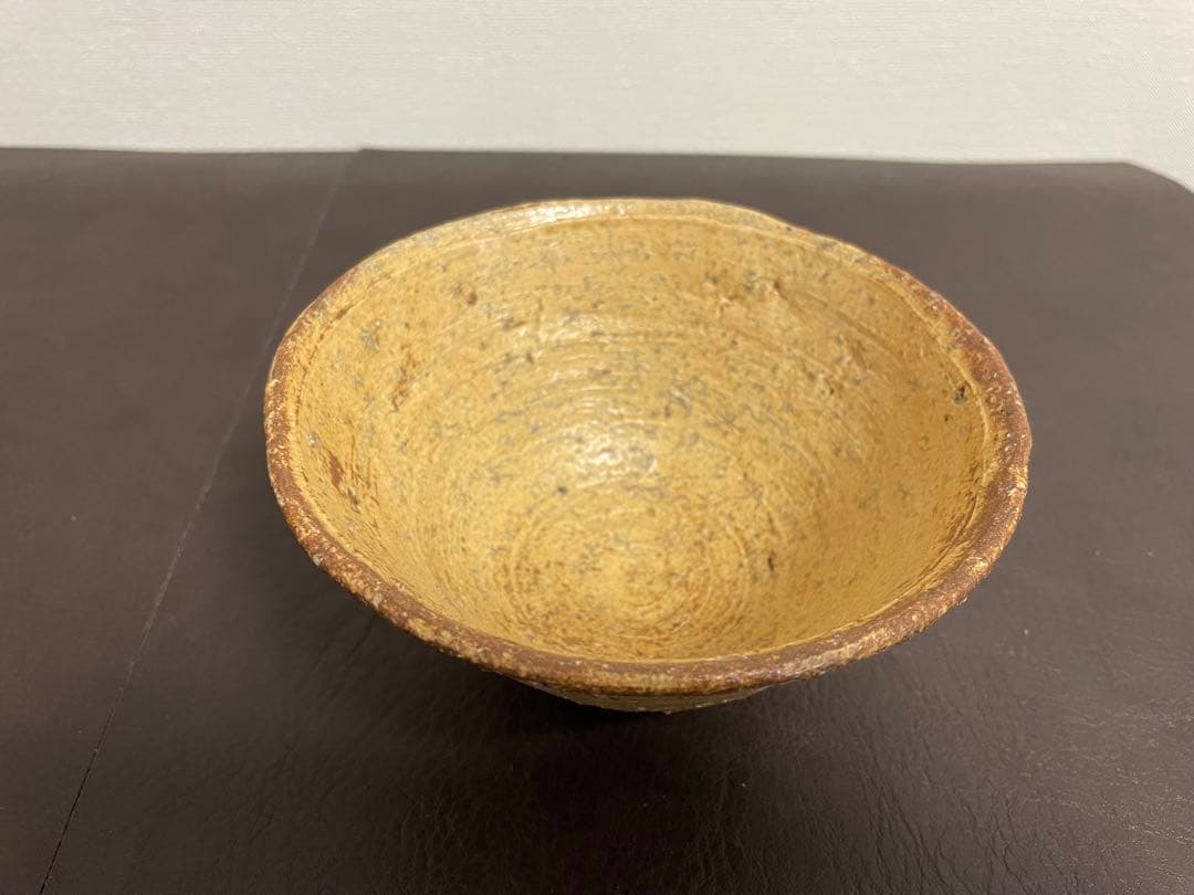森田十雨　黄いらほ茶盌　共箱　共布　茶碗　茶道具