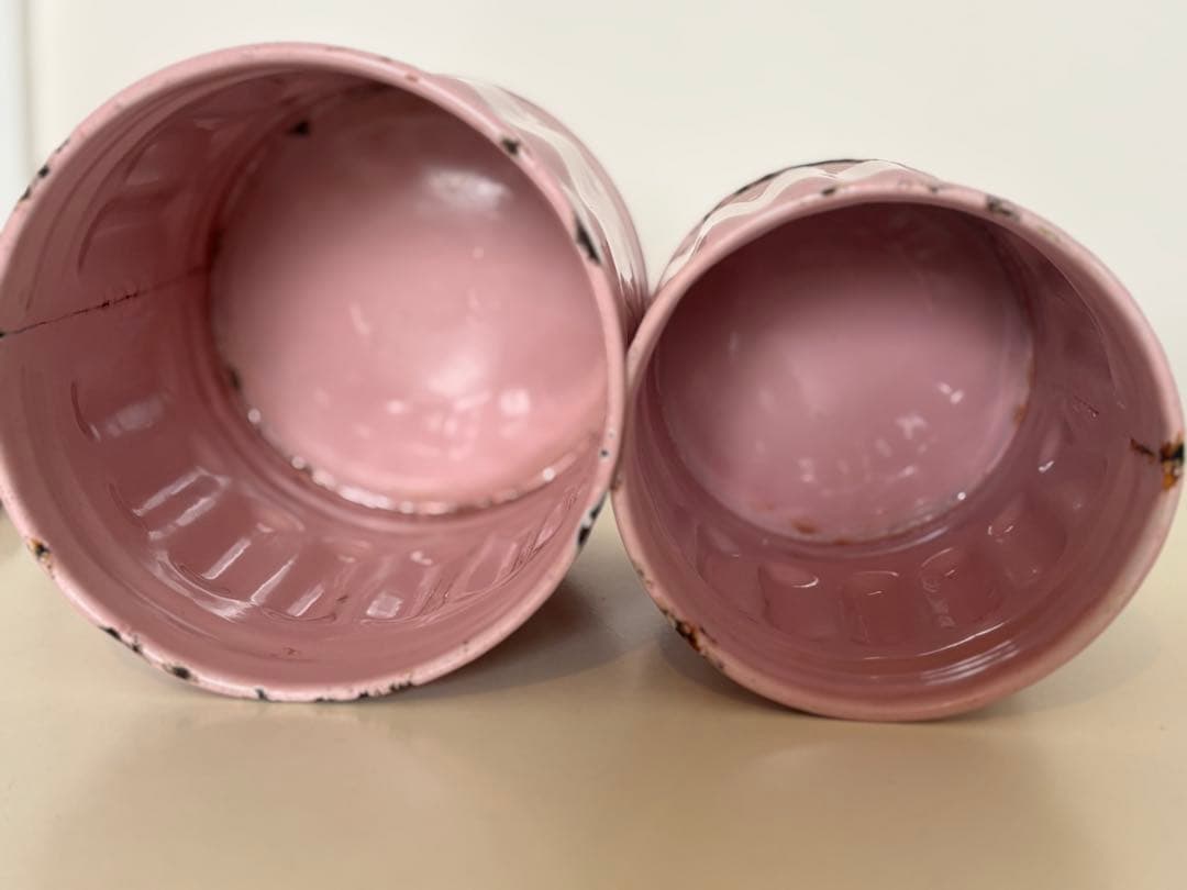 希少⭐︎フランスアンティークホーローキャニスター2個セット⭐︎