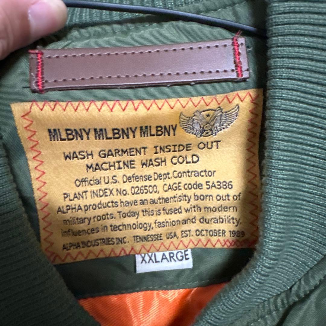 値下げ　レア 　MA-1 フライトジャケット XXL オリーブグリーン
