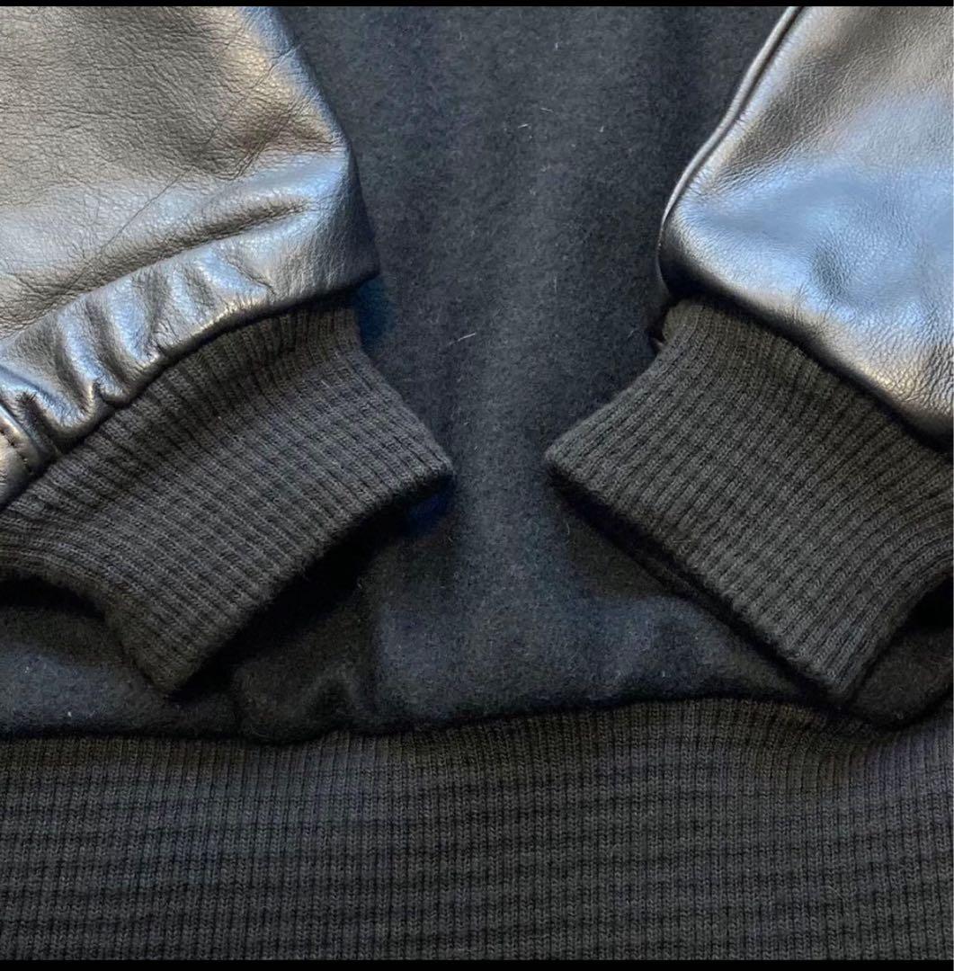 USA製 newzlander バッグロゴ スタジャン XLサイズ 袖レザー