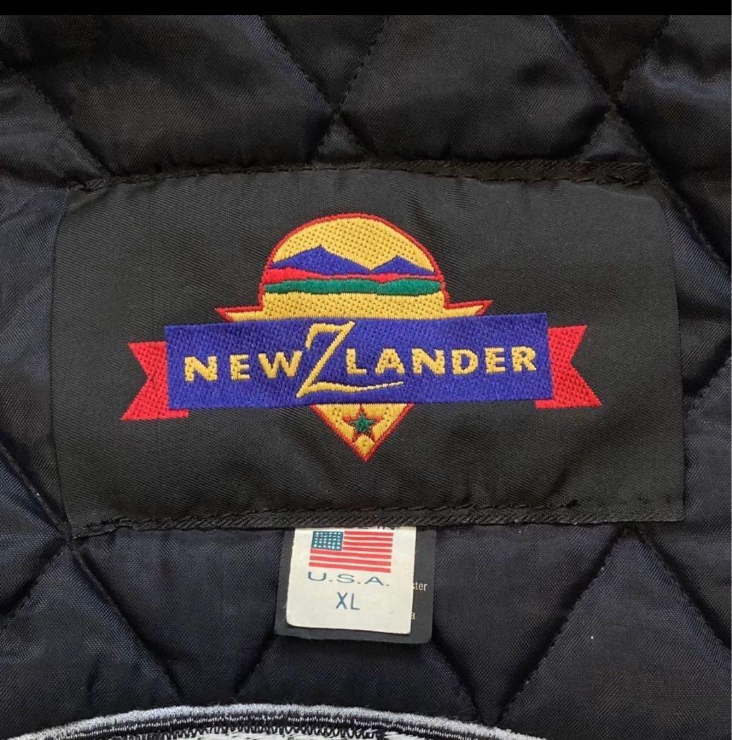 USA製 newzlander バッグロゴ スタジャン XLサイズ 袖レザー