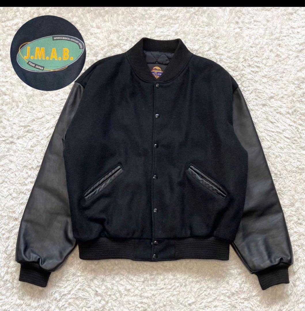 USA製 newzlander バッグロゴ スタジャン XLサイズ 袖レザー