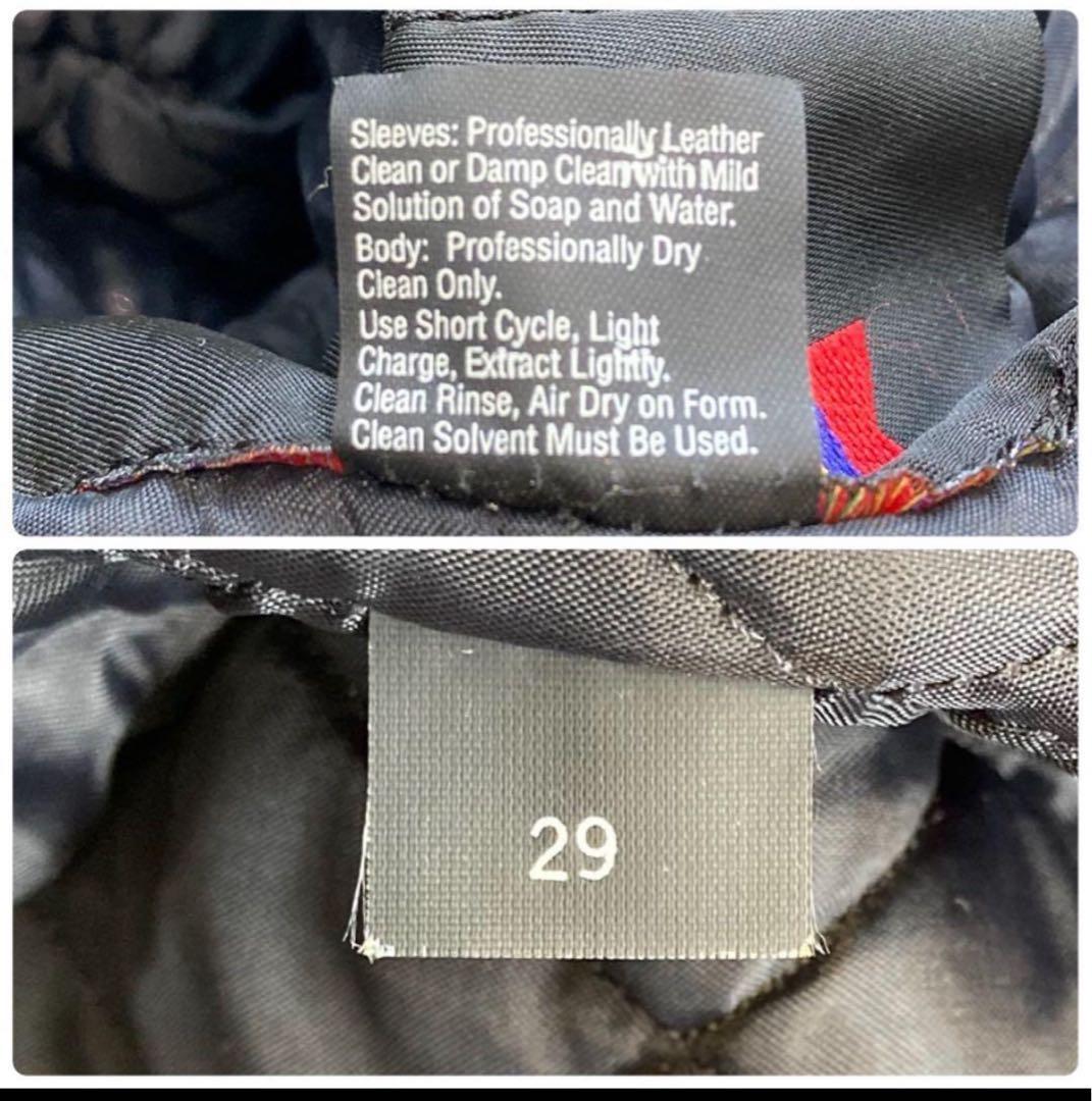 USA製 newzlander バッグロゴ スタジャン XLサイズ 袖レザー