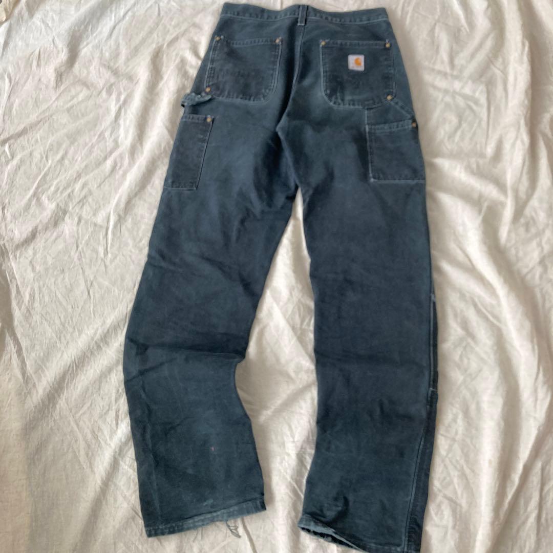 90s カーハート ダブルニー ペインターパンツ 黒 ブラック ダンガリーダック