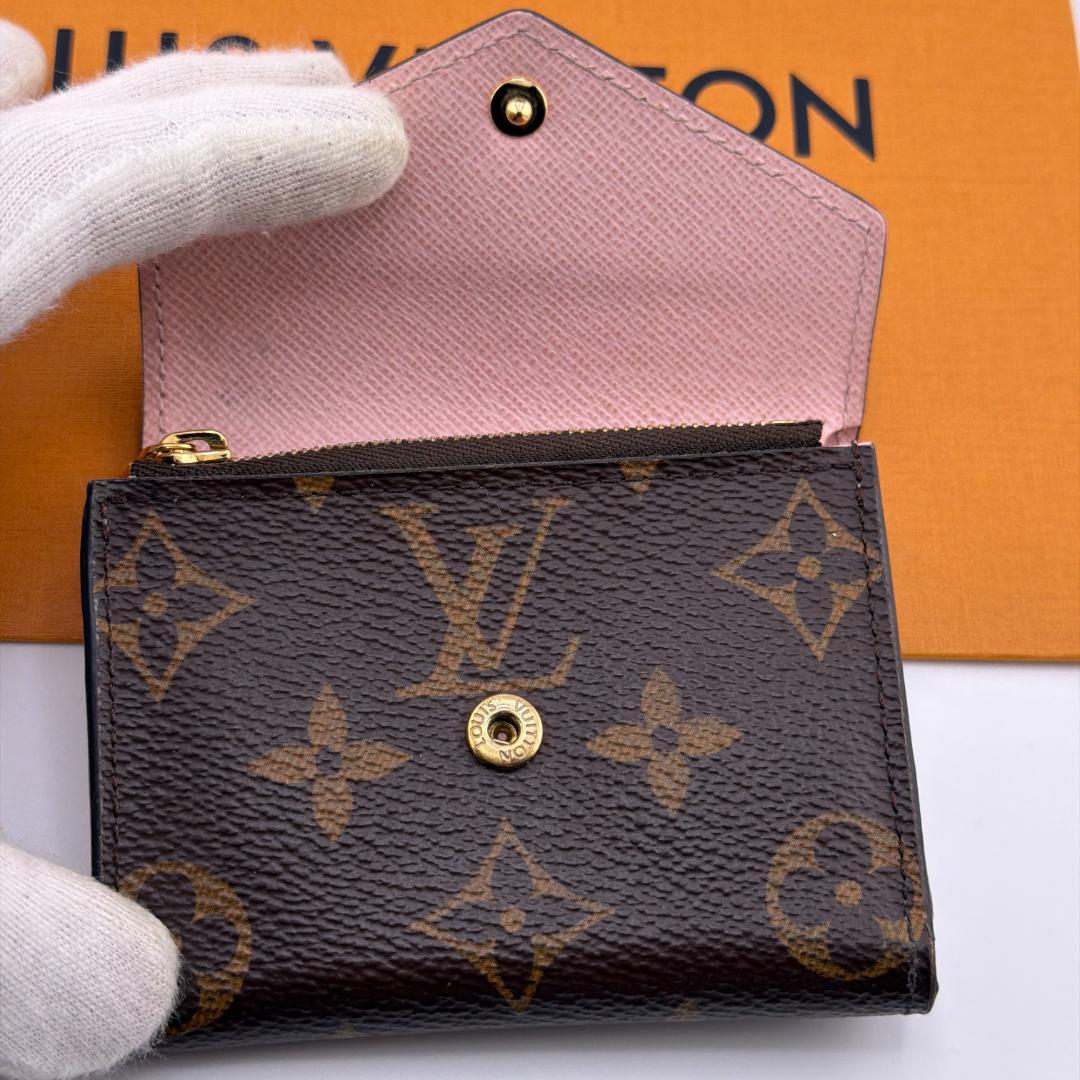 ひめルイヴィトン モノグラム ポルトフォイユ ゾエ ローズバレリーヌ