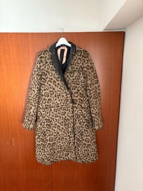 N°21 numero ventuno レオパード チェスターコート 42