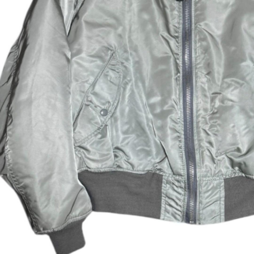 稀少色シルバー ALPHA 80s 旧タグ USA製 ボンバージャケット XL