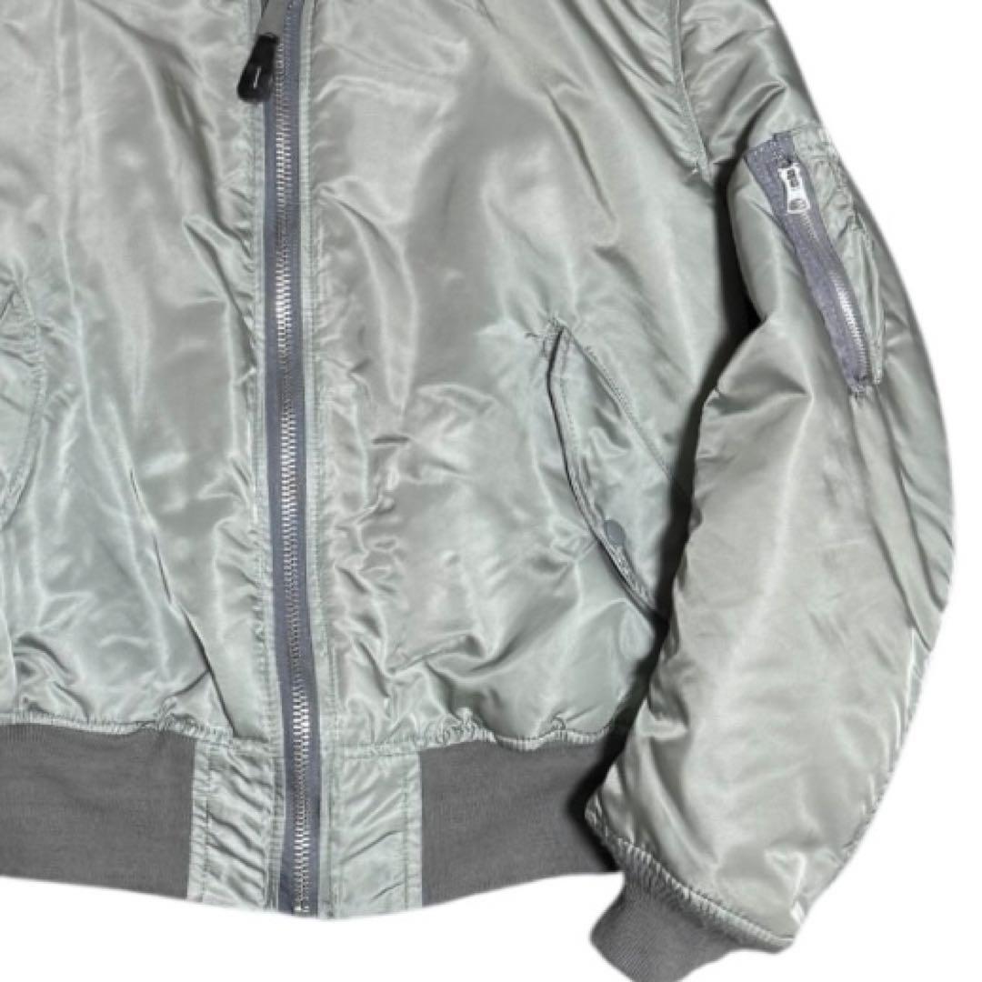 稀少色シルバー ALPHA 80s 旧タグ USA製 ボンバージャケット XL