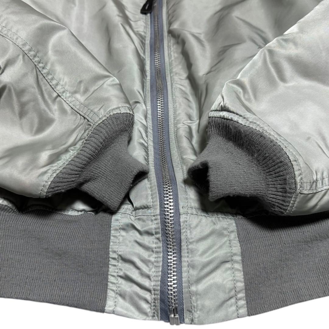 稀少色シルバー ALPHA 80s 旧タグ USA製 ボンバージャケット XL