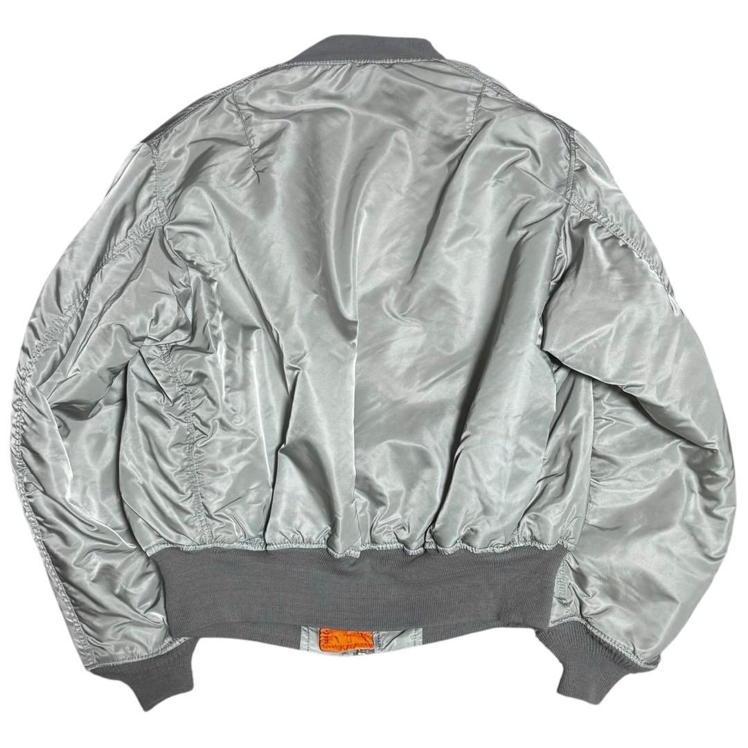 稀少色シルバー ALPHA 80s 旧タグ USA製 ボンバージャケット XL