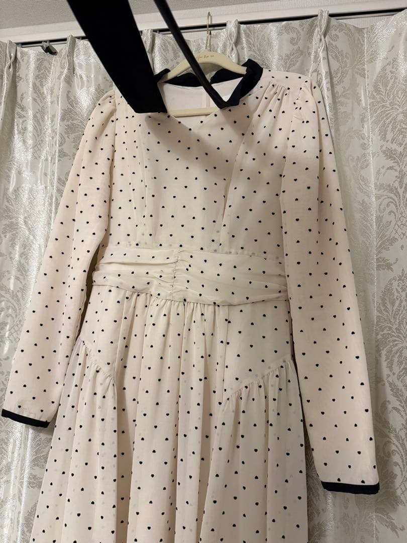 Herlipto♡Heart Dot Bow Tie Chiffon Dress