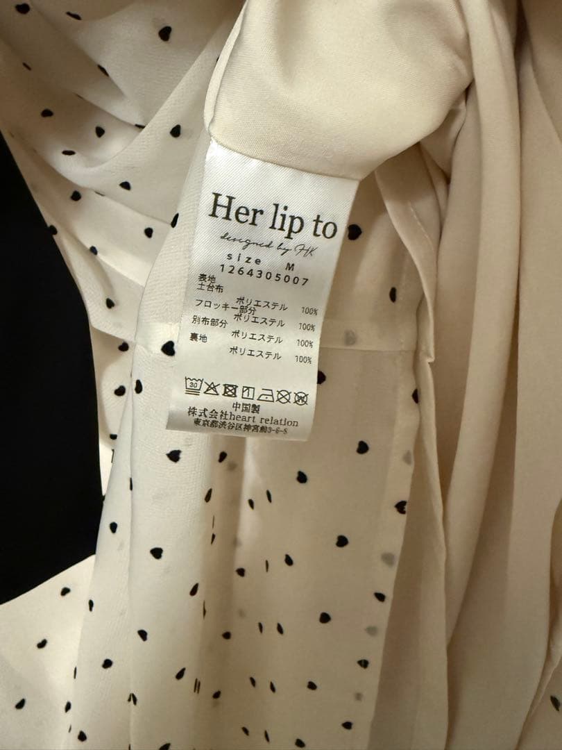 Herlipto♡Heart Dot Bow Tie Chiffon Dress