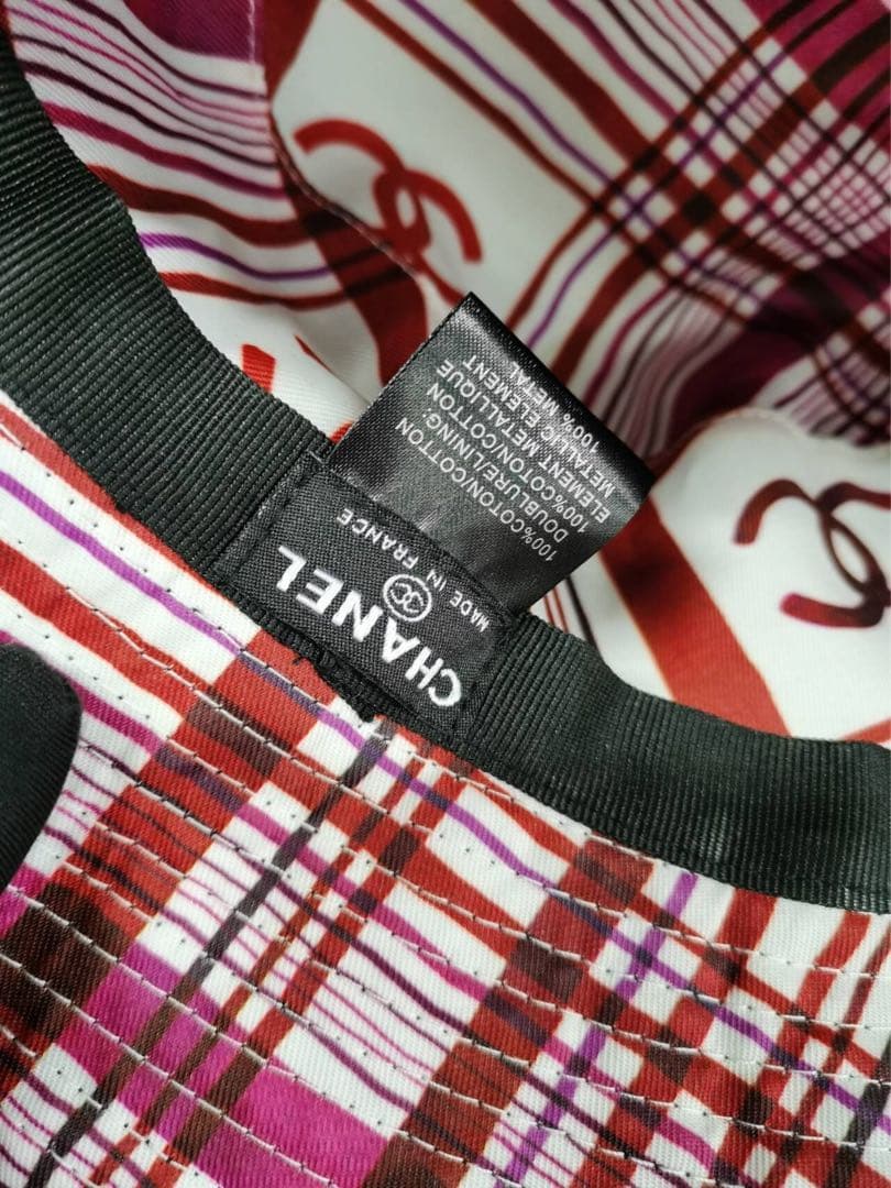 CHANEL ビーズ刺繍 ブラックバケットハット