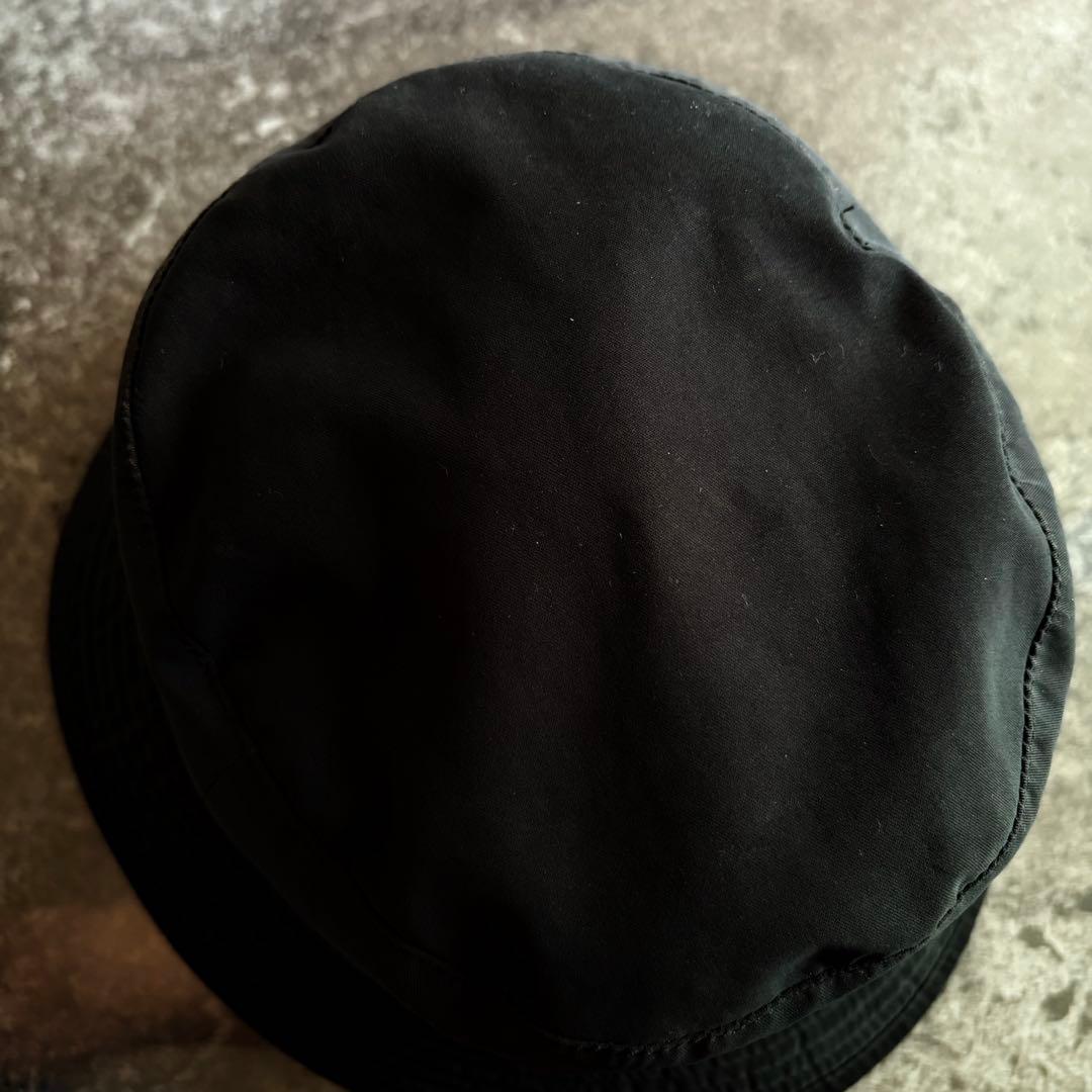 HERMES バケットハット Hロゴ刺繍 レディース フランス製 56 ブラック