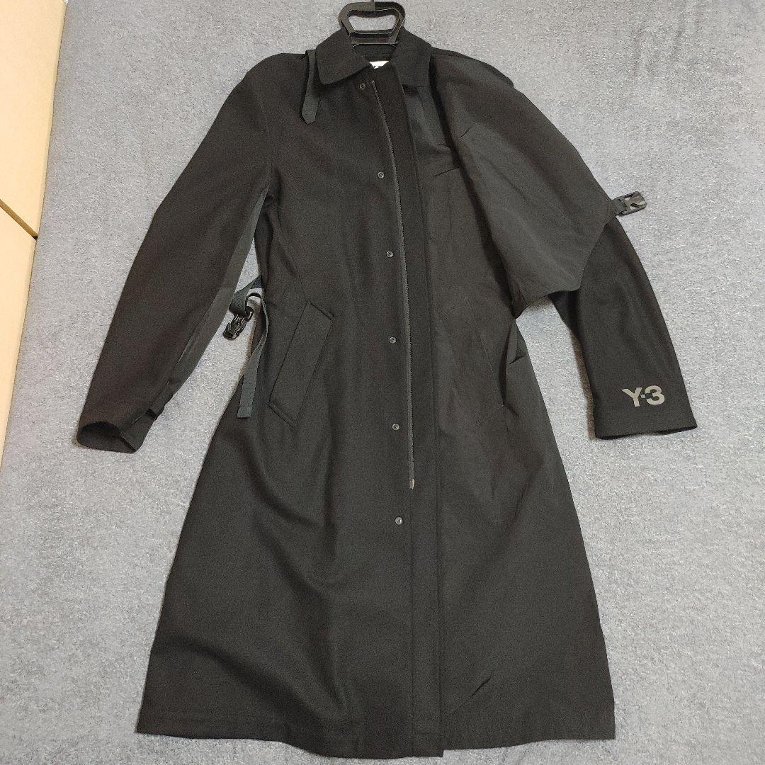 美品ヨウジヤマモトY-3ワイスリーM CH1 WOOL FLANNEL COAT