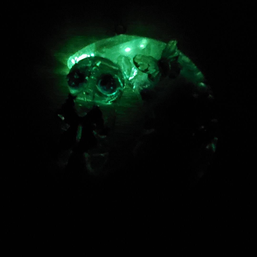 やっちゃん　　佐竹ガラス・天然石のフラワー　オルゴナイト　レジンネックレス